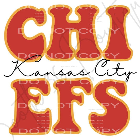 Chiefs # 8033 Sublimation transfers - Heat Transfer Graphic