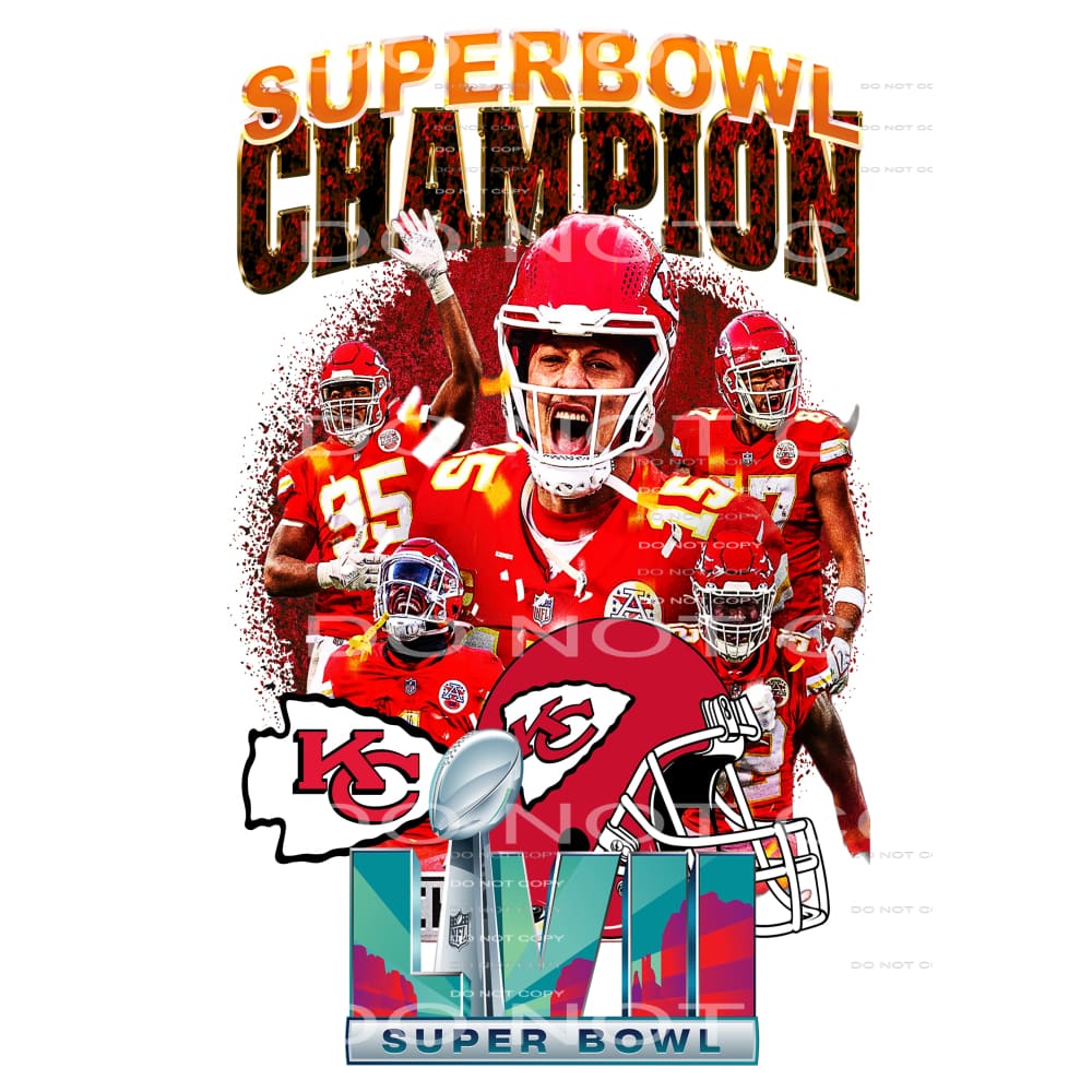 CHIEFS # 9995 Sublimation transfers - Heat Transfer Graphic