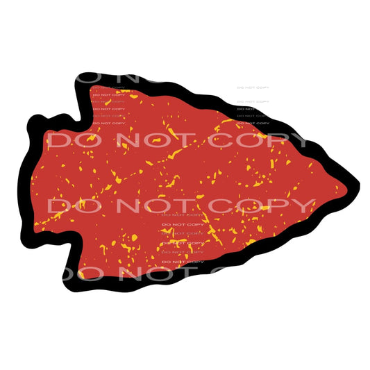 chiefs arrowhead grunge # 8048 Sublimation transfers - Heat