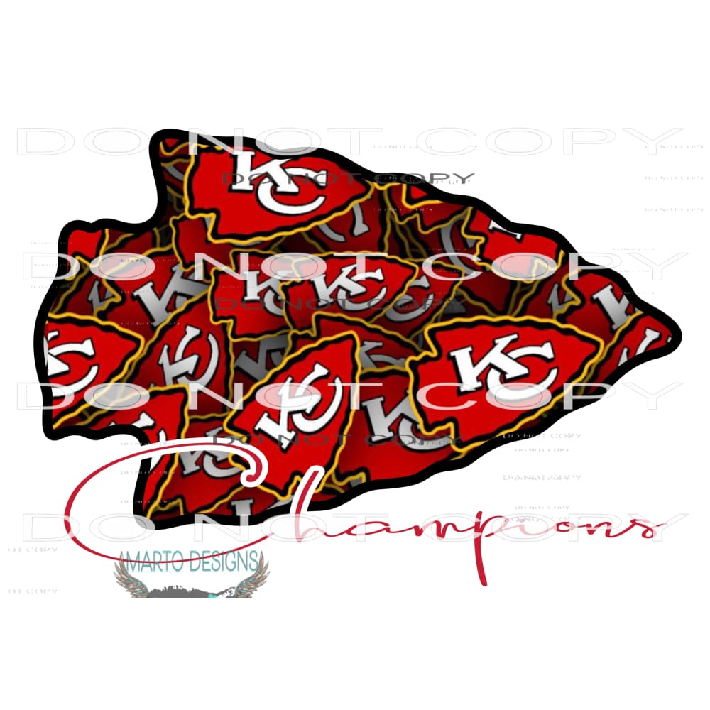 chiefs champions 21 Sublimation transfers - Heat Transfer