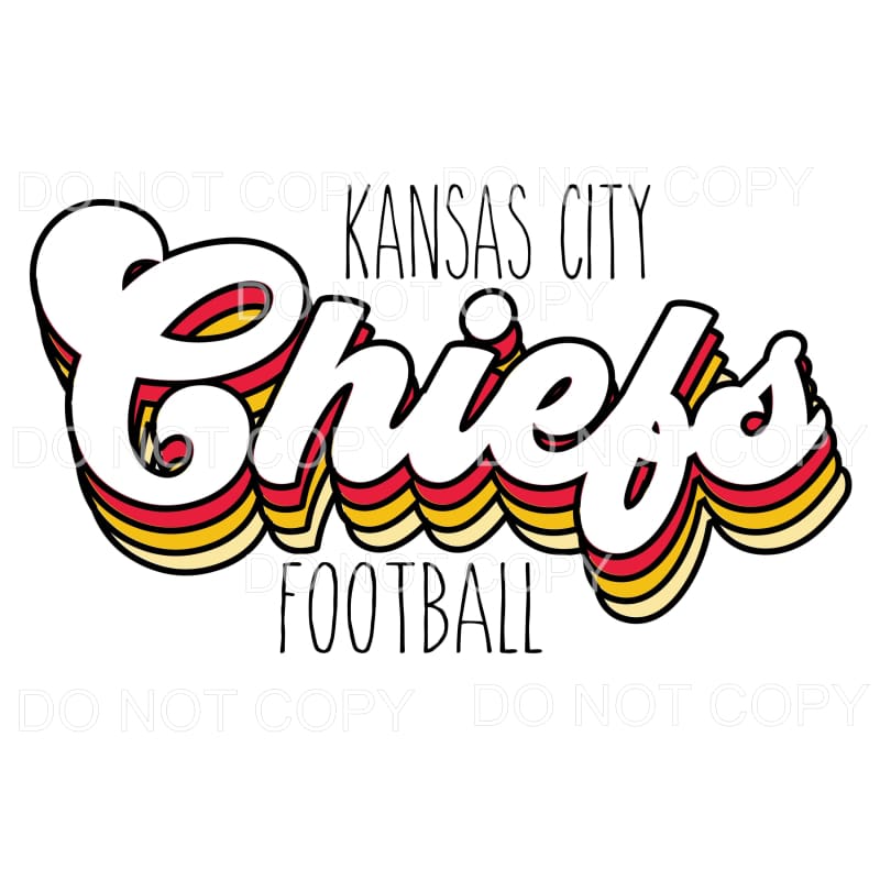Chiefs Football # 821 Sublimation transfers - Heat Transfer