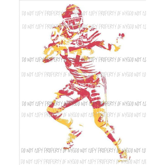 Chiefs Football Player silhouettes Kansas City Sublimation transfers Heat Transfer
