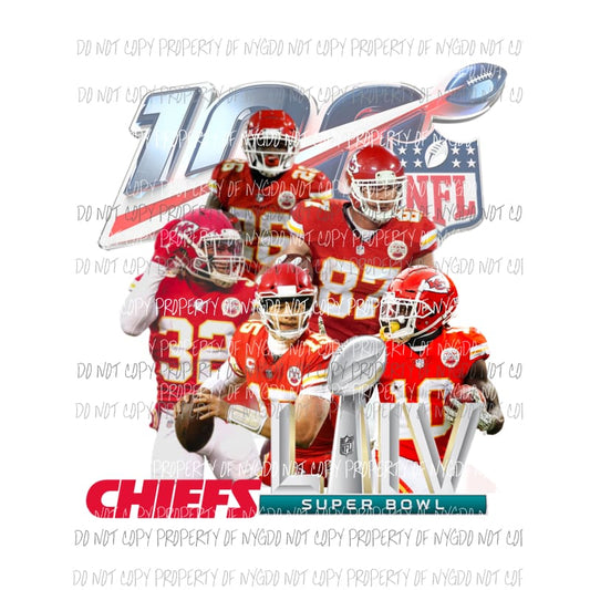 Chiefs KC Superbowl Champs # 1 Sublimation transfers Heat Transfer