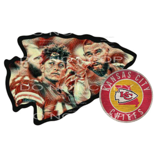 chiefs mahomes kelce KC arrow head Sublimation transfers -