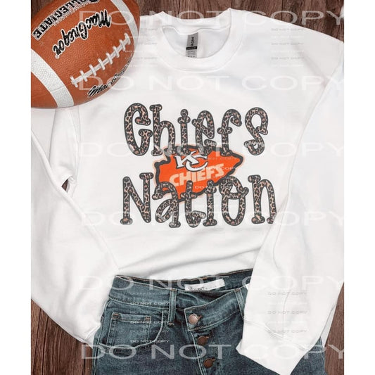 Chiefs nation KC Chiefs # 8070 Sublimation transfers - Heat