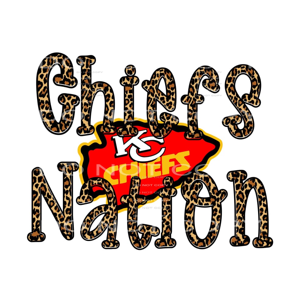 Chiefs nation KC Chiefs # 8070 Sublimation transfers - Heat