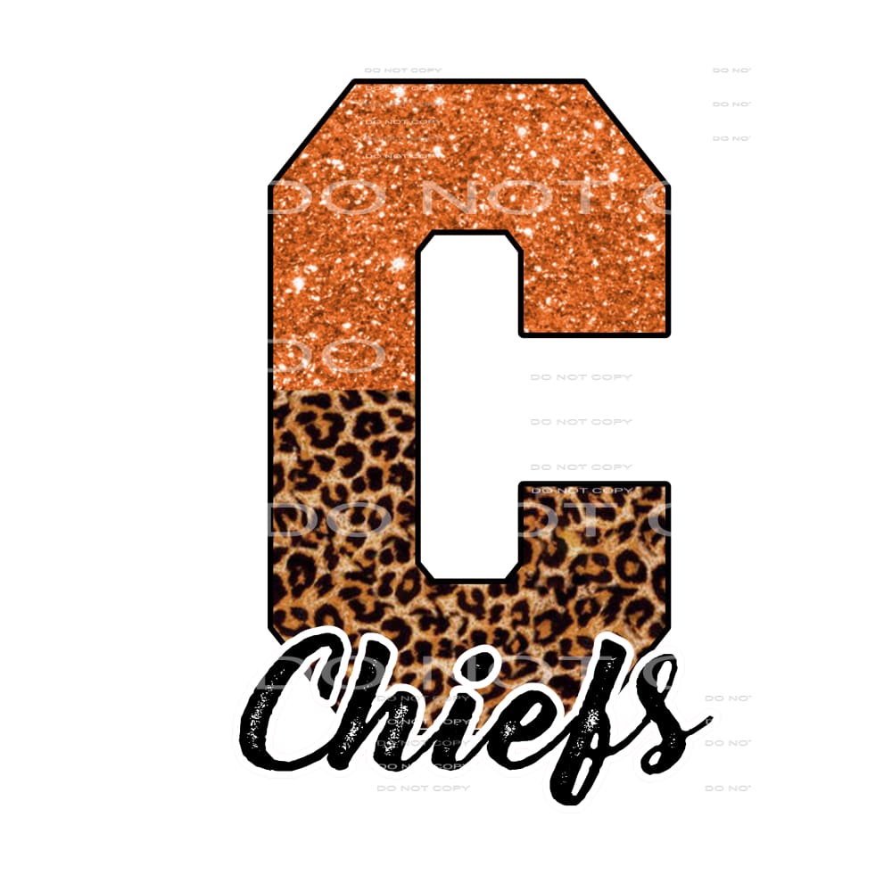 Chiefs Orange Leopard # 22665 Sublimation transfers - Heat 