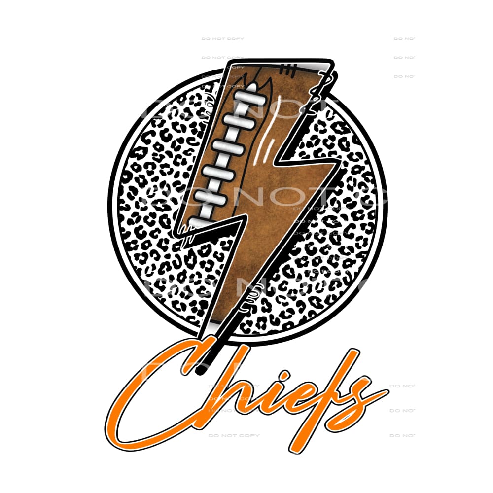 Chiefs orange lightning bolt # 22661 Sublimation transfers -