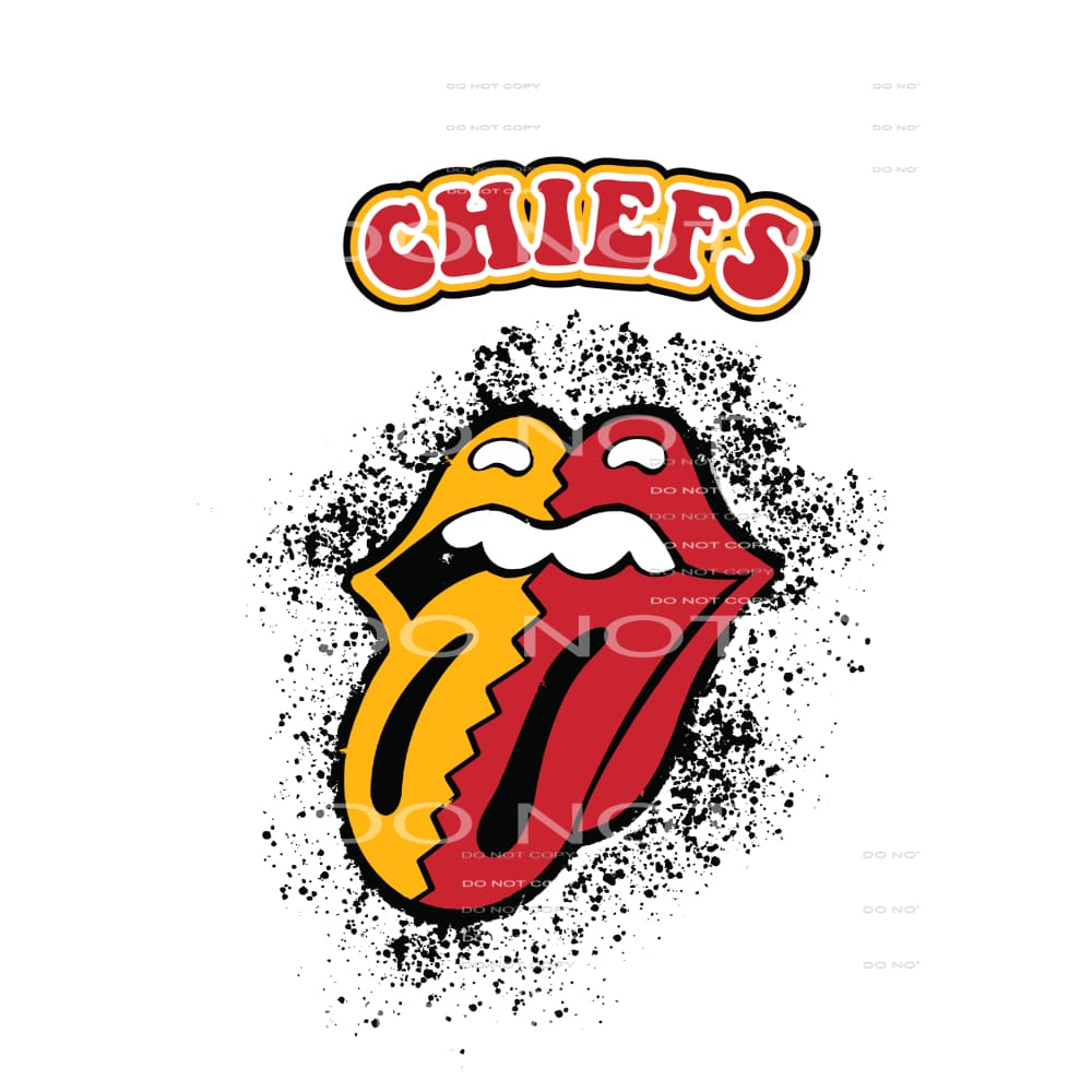 chiefs rolling stones lips # 88859 Sublimation transfers - 