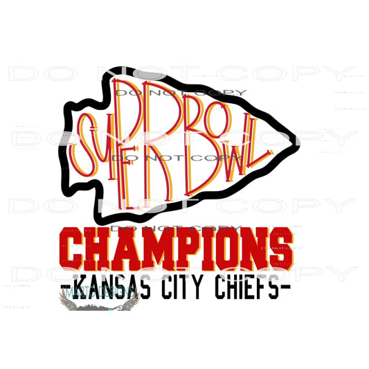 Chiefs Superbowl 11 Sublimation transfers - Heat Transfer