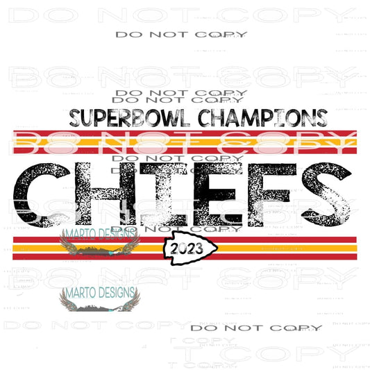 Chiefs Superbowl 13 Sublimation transfers - Heat Transfer