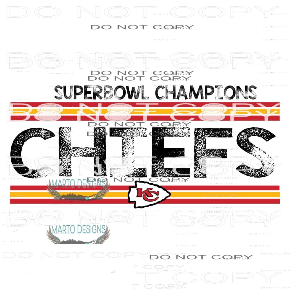 Chiefs Superbowl 14 Sublimation transfers - Heat Transfer