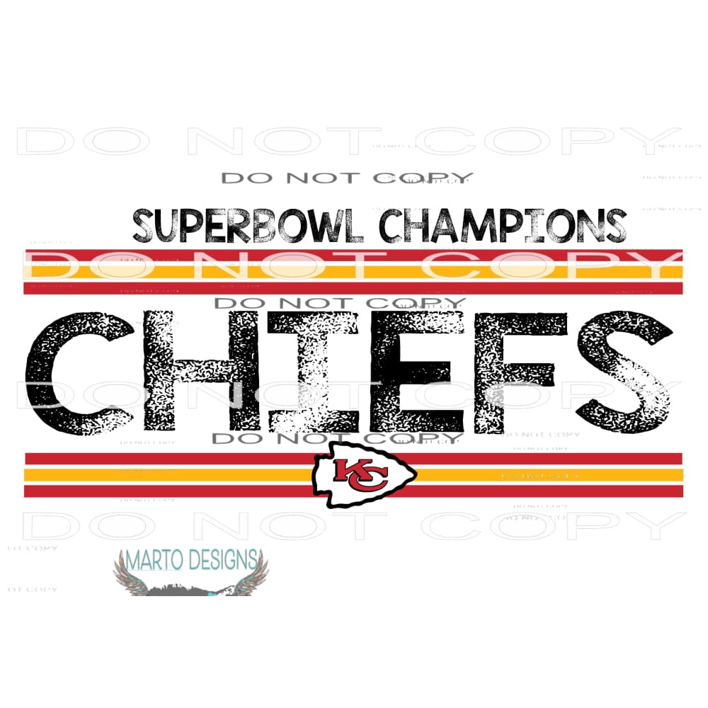 Chiefs Superbowl 14 Sublimation transfers - Heat Transfer