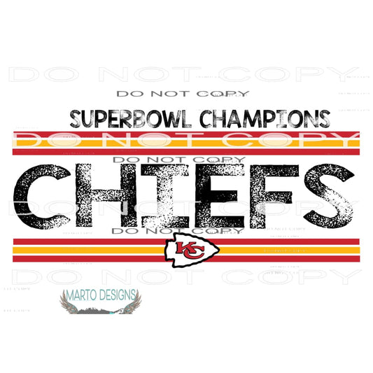 Chiefs Superbowl 14 Sublimation transfers - Heat Transfer