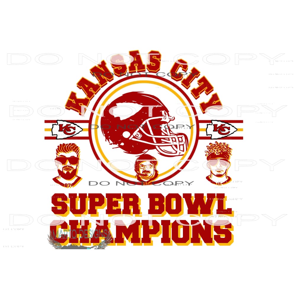 Chiefs Superbowl 7 Sublimation transfers - Heat Transfer