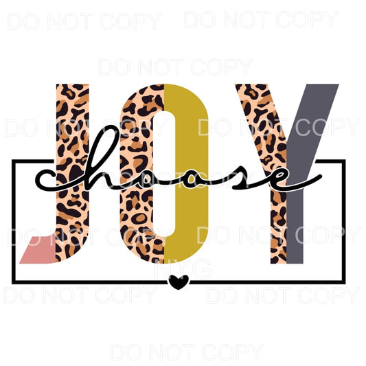 Choose Joy Half Leopard Box #705 Sublimation transfers - 