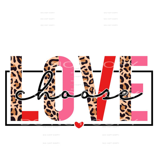 Choose Love Half Leopard Box Valentines Day #2486 