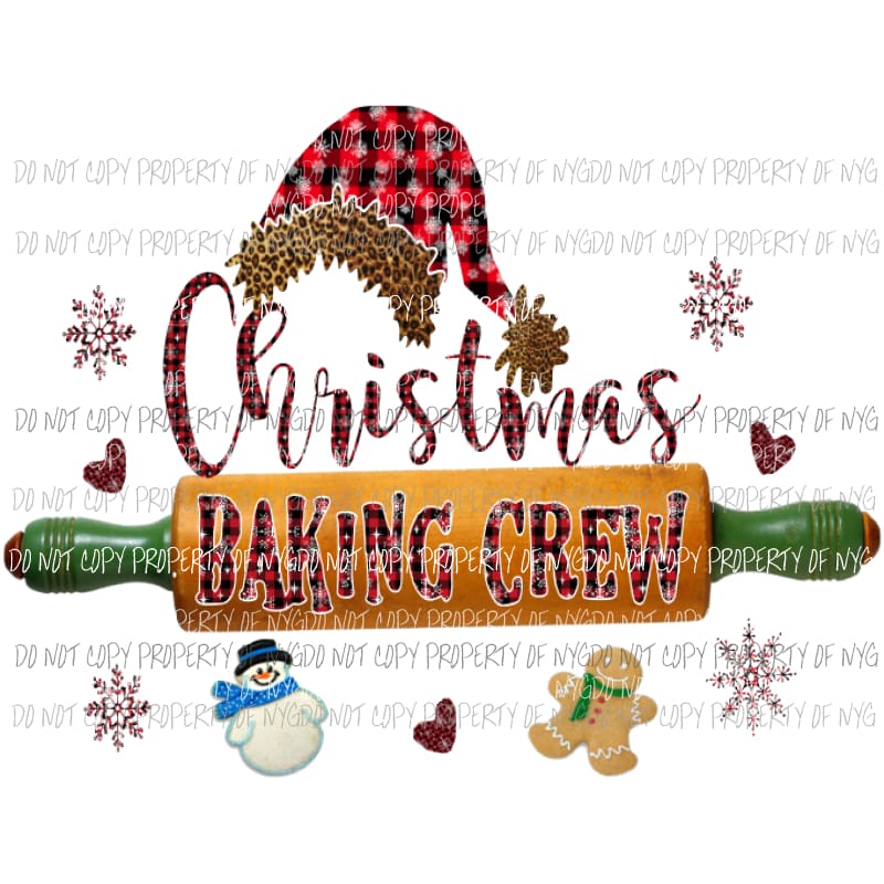 Christmas Baking Crew #1 Sublimation transfers Heat Transfer