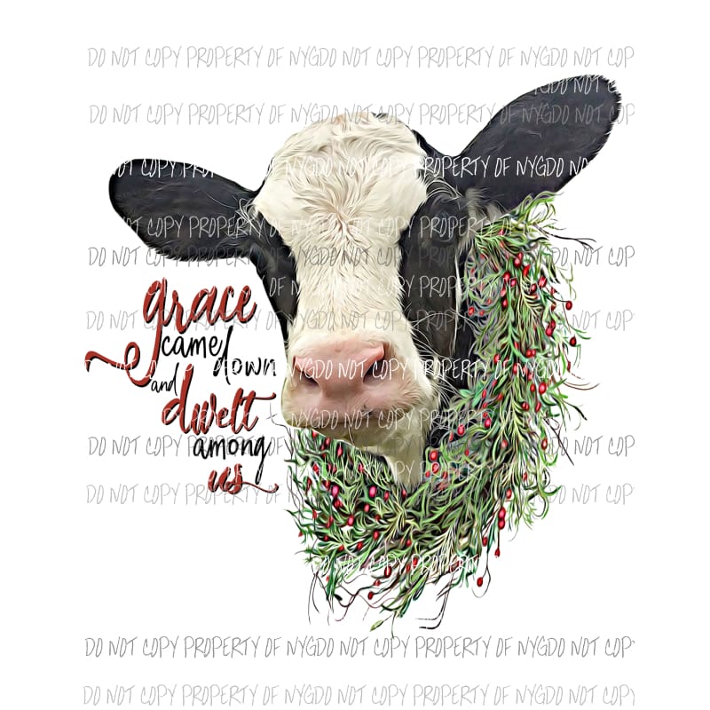 Christmas Calf Cow # 20 Sublimation transfers Heat Transfer