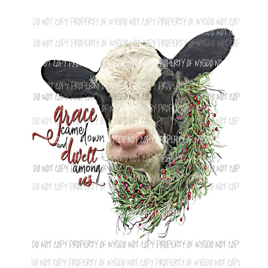 Christmas Calf Cow # 20 Sublimation transfers Heat Transfer
