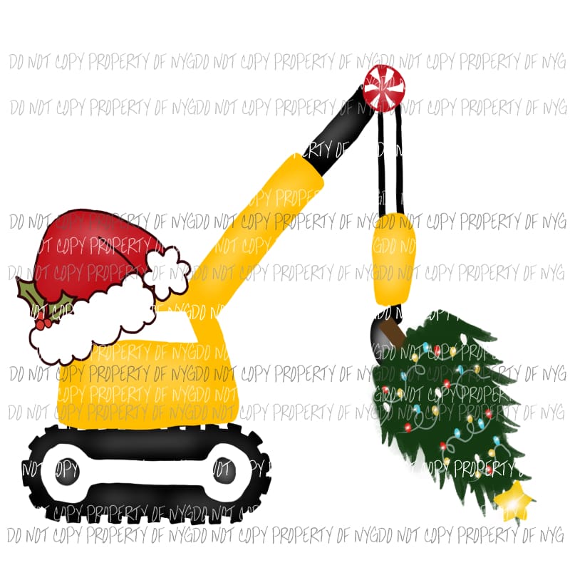 Christmas Crane Sublimation transfers Heat Transfer