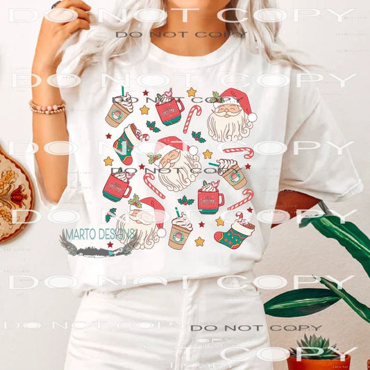 Christmas Doodles #7364 Sublimation transfers - Heat