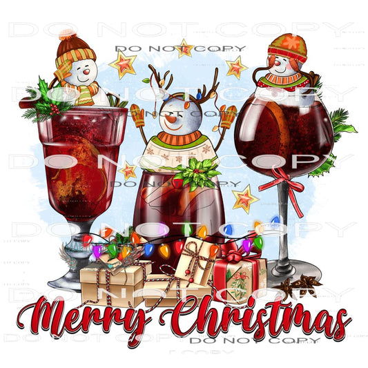 Christmas Drinks #7441 Sublimation transfers - Heat Transfer
