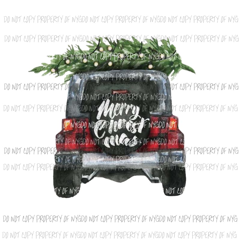 Christmas Jeep # 3 Sublimation transfers Heat Transfer