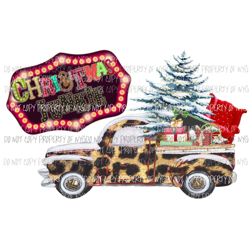christmas junkie leopard Sublimation transfers Heat Transfer