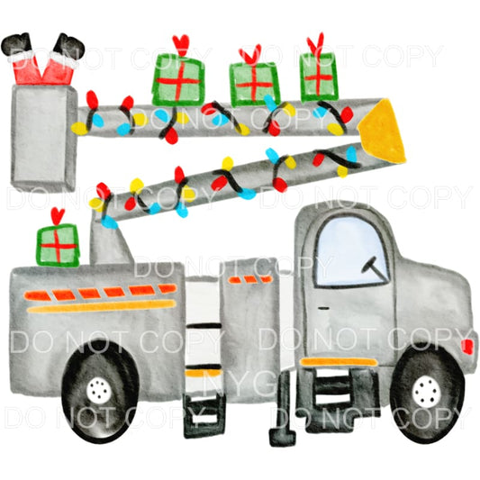 Christmas Lineman Truck Lights Gifts Santa #1919 Sublimation