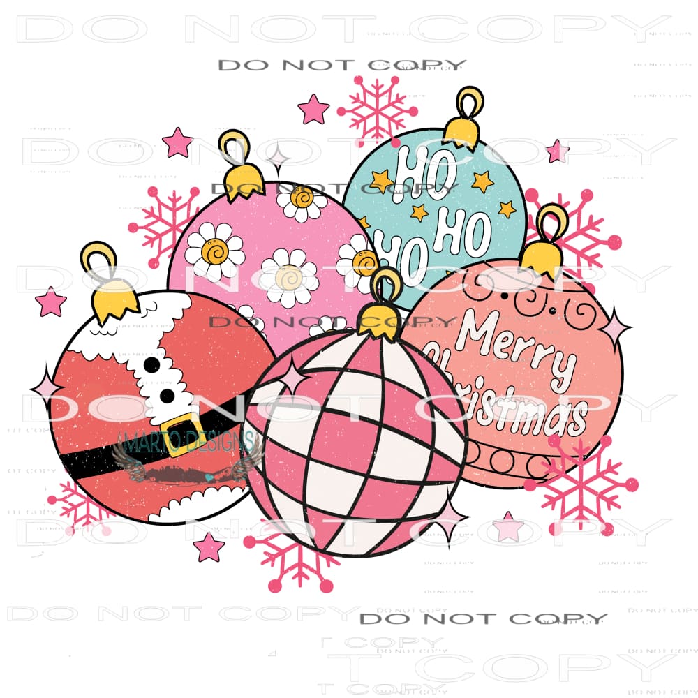 Christmas Ordainments #8000 Sublimation transfers - Heat