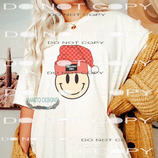 Christmas Smiley #7352 Sublimation transfers - Heat Transfer