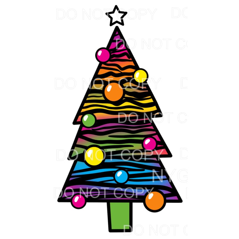 Christmas Tree Lisa Franks #1 Sublimation transfers - Heat 
