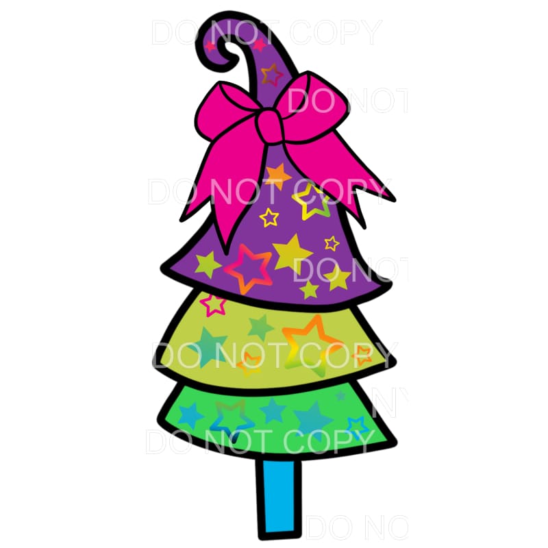 Christmas Tree Lisa Franks #3 Sublimation transfers - Heat 