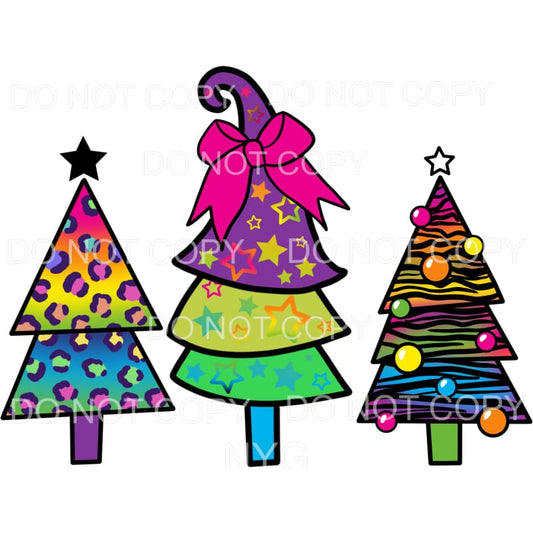 Christmas Tree Lisa Franks #4 Sublimation transfers - Heat 