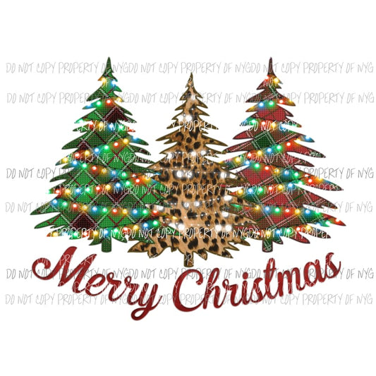 Christmas tree Trio 2 Sublimation transfers Heat Transfer