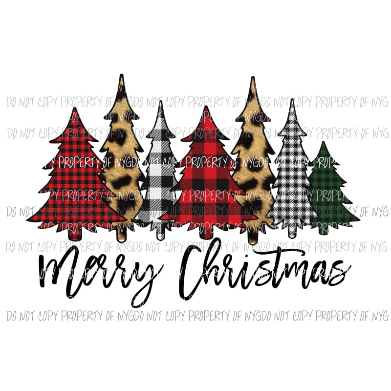 Christmas trees # 30 Sublimation transfers Heat Transfer