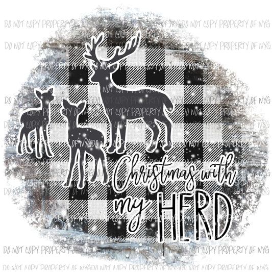 christmas with my herd Sublimation transfers Heat Transfer
