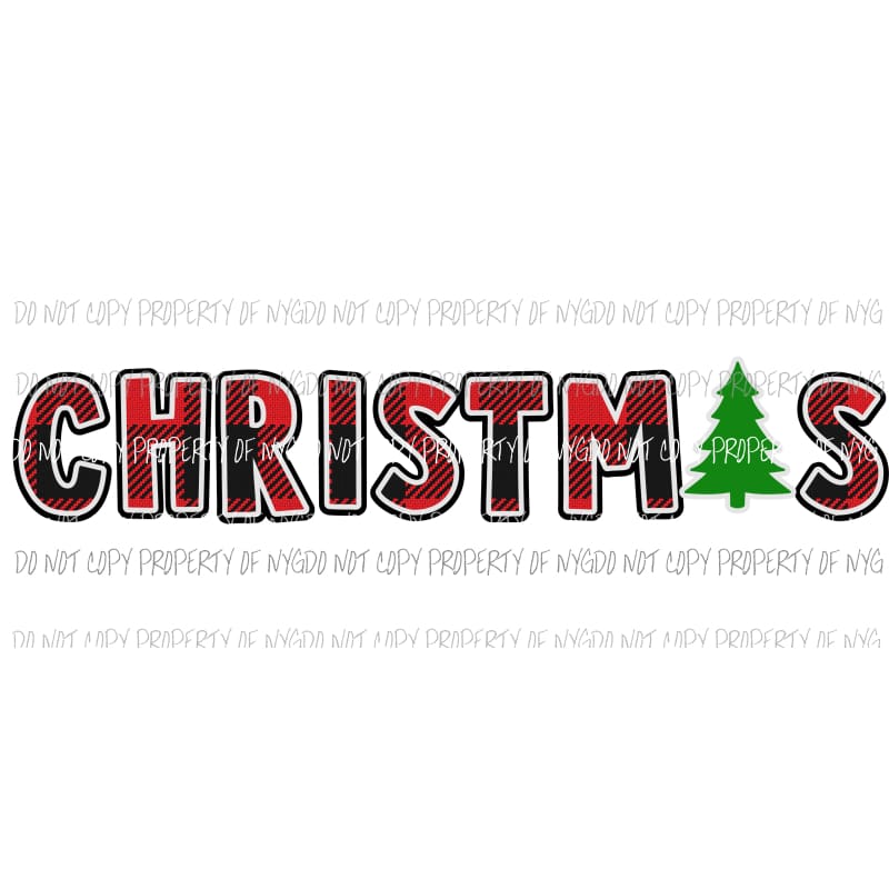 christmas word Sublimation transfers Heat Transfer