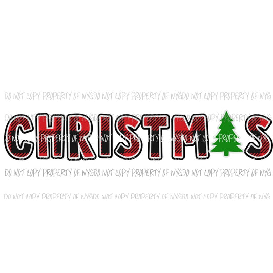 christmas word Sublimation transfers Heat Transfer