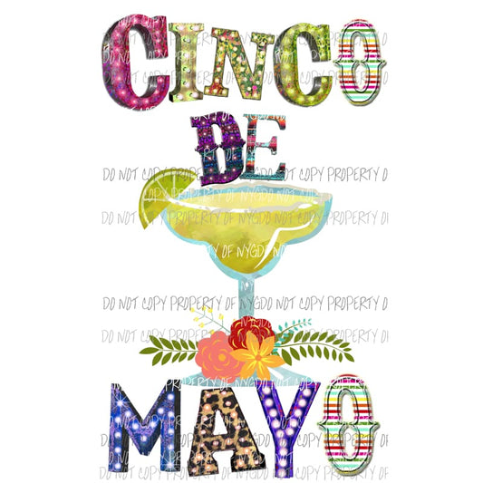 Cinco De Mayo Sublimation transfers Heat Transfer