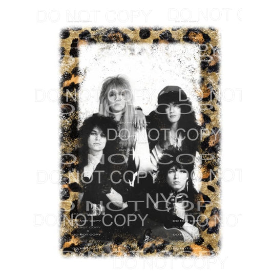 Cinderella Rock Music Band Leopard Frame Sublimation 