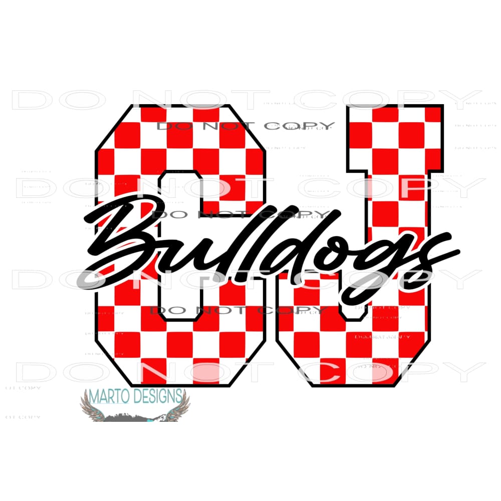 CJ carl Junction bulldogs # 9950 Sublimation transfers -