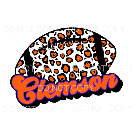 Clemson Football Leopard Orange Purple Tigers South Carolina