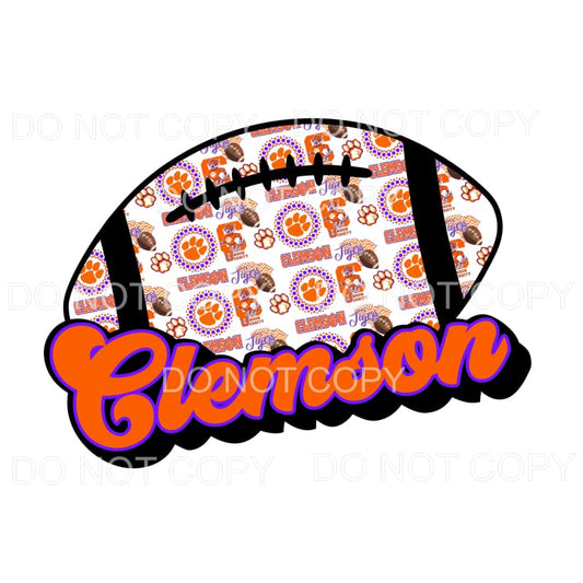 Clemson Football Orange Purple Tigers South Carolina #364 