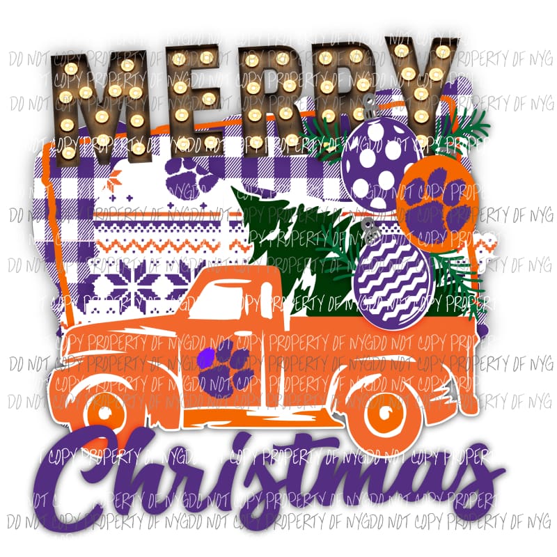 Clemson tigers truck 1 Sublimation transfers Heat Transfer