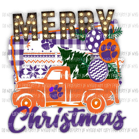 Clemson tigers truck 1 Sublimation transfers Heat Transfer