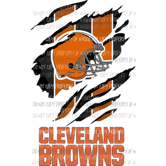 Cleveland Browns ripped design Sublimation transfers Heat Transfer