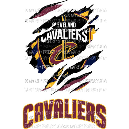 Cleveland Cavaliers ripped design Sublimation transfers Heat Transfer