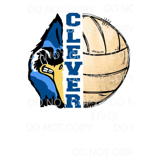 Clever BLUEJAYS Volleyball # 2 Sublimation transfers - Heat 